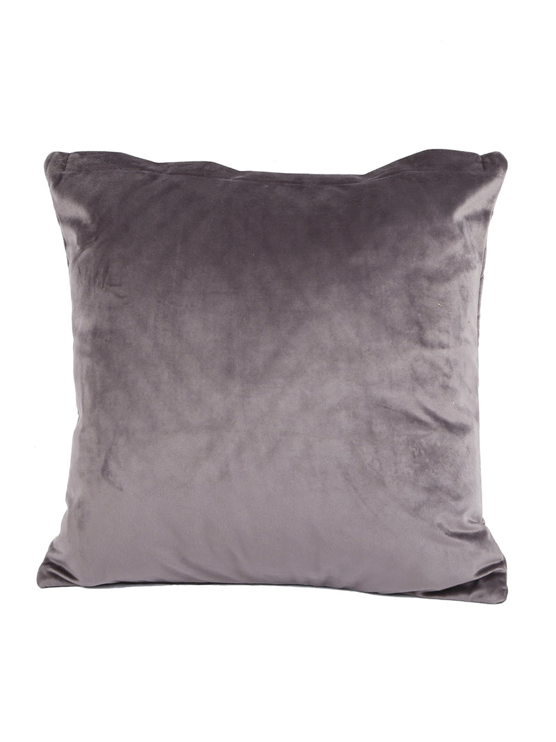 Eyda Designer Quilted Velvet Cushion Cover Set of 2-16x16 Inch