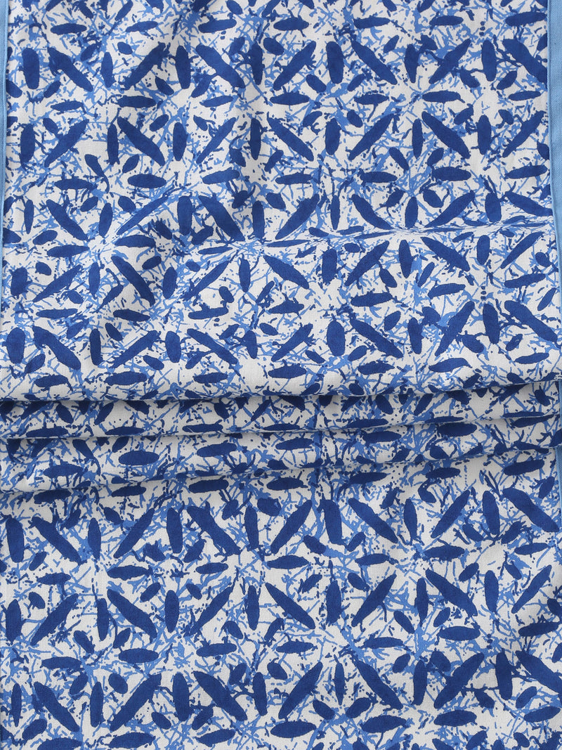 Rajasthan Décor Blue Coloured Floral Cotton Table Cover