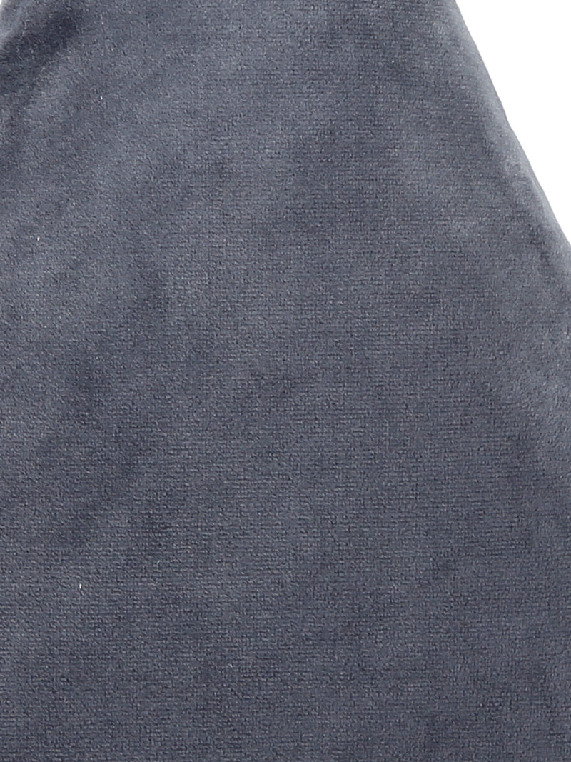 Eyda Super Soft Velvet Grey Color Set of 2 Triangle Filled Cushion-15x15x15 Inch