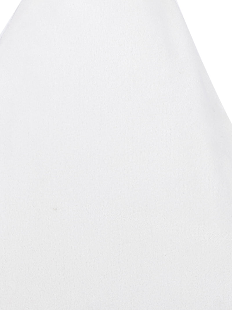 Eyda Super Soft Velvet White Color Set of 2 Triangle Filled Cushion-15x15x15 Inch