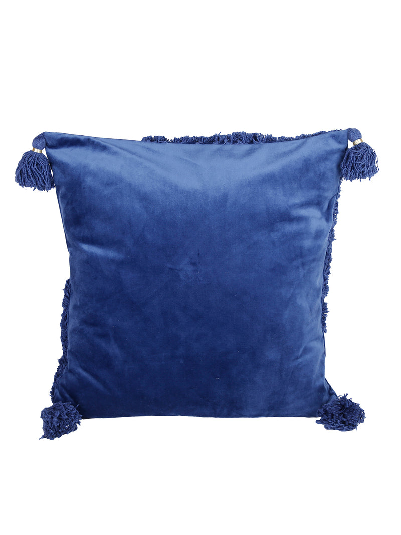Eyda Super Soft Velvet Blue Color Set of 2 Cushion Cover-18x18 Inch