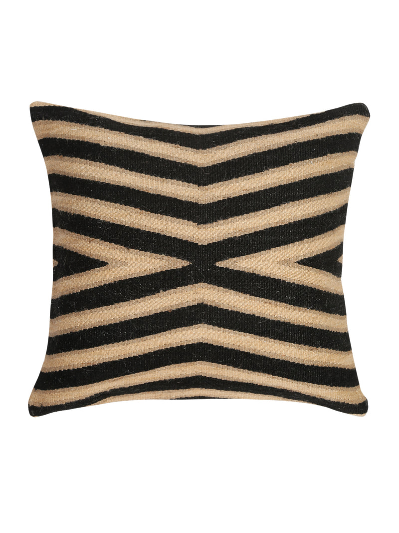 Cotton and Jute Hand Woven Cushion Cover Set of 2 (20x20 inch)