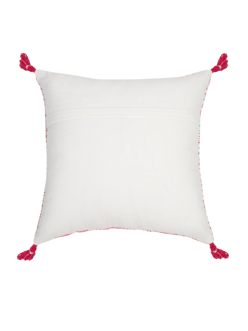 Hand Block Pink Color Cushion Cover set of 2 (18x18 Inch)