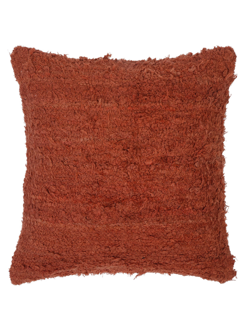 Red Color Hand Woven Cotton Cushion Cover Set of 2 (20x20 Inch)