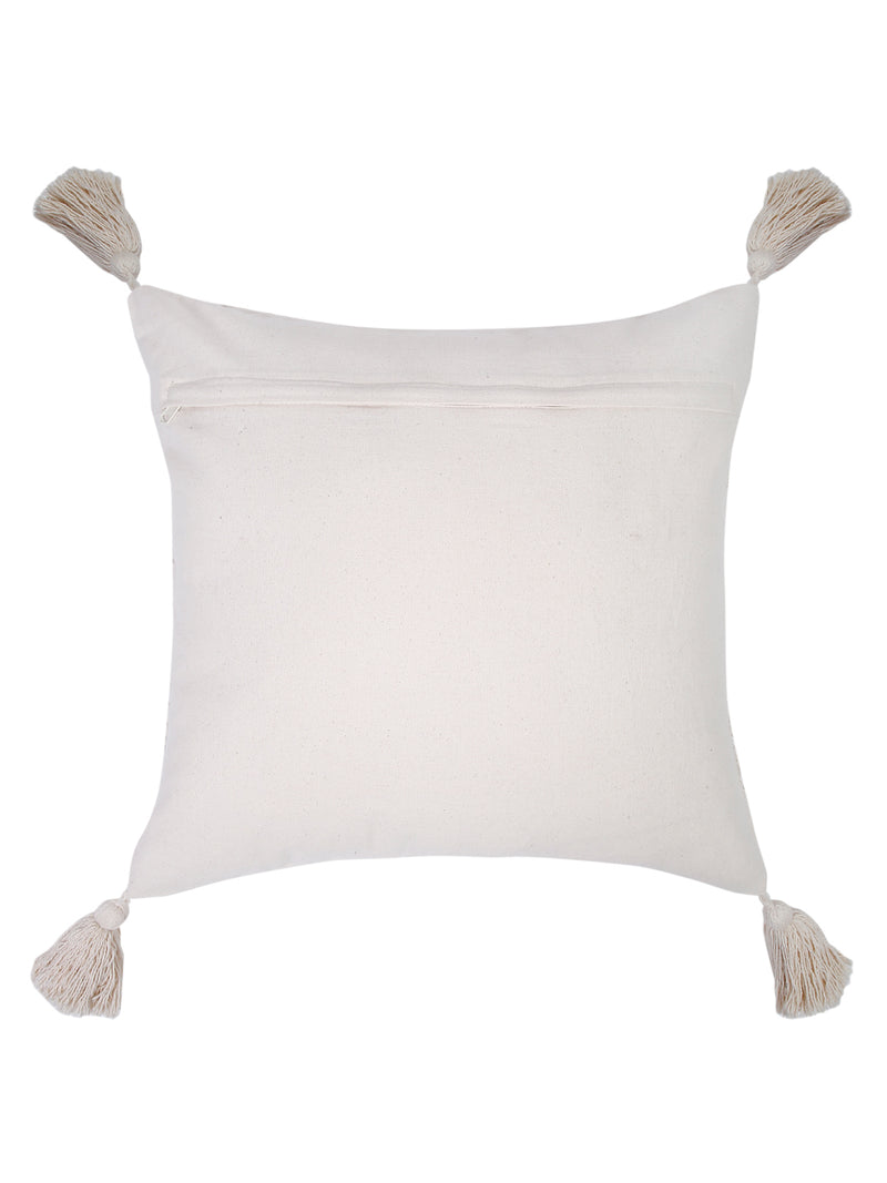 Cotton Ivory Cushion Cover Set of 2 (20x20 Inch)