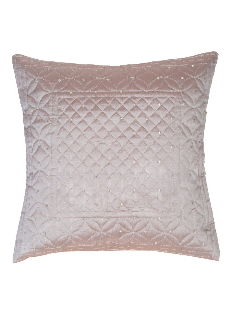 Eyda Grey Color Quilted Cushion Covers Set of 2 - 16x16 inch