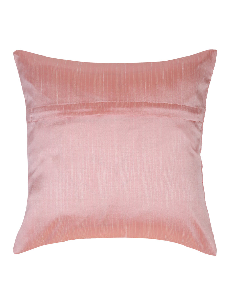 Eyda Pink Color Quilted Cushion Covers Set of 2 - 16x16 inch
