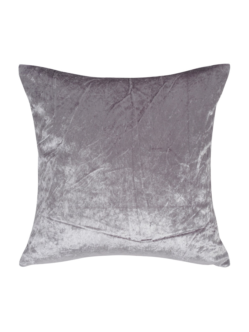 Eyda Mauve Velvet Solid Cushion Cover Set of 2