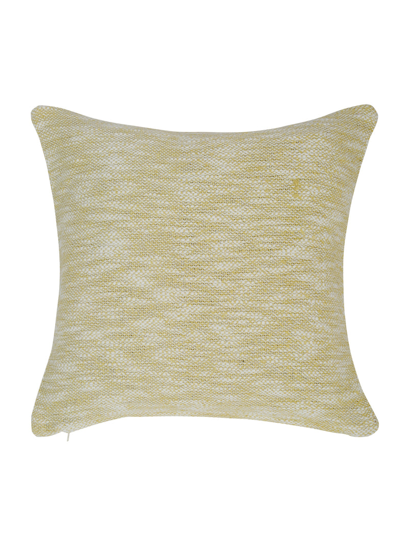 Eyda Yellow Cotton Solid Cushion Cover Set of 2