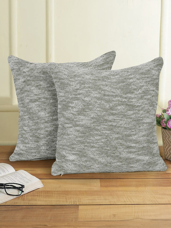 Eyda Green Cotton Solid Cushion Cover Set of 2