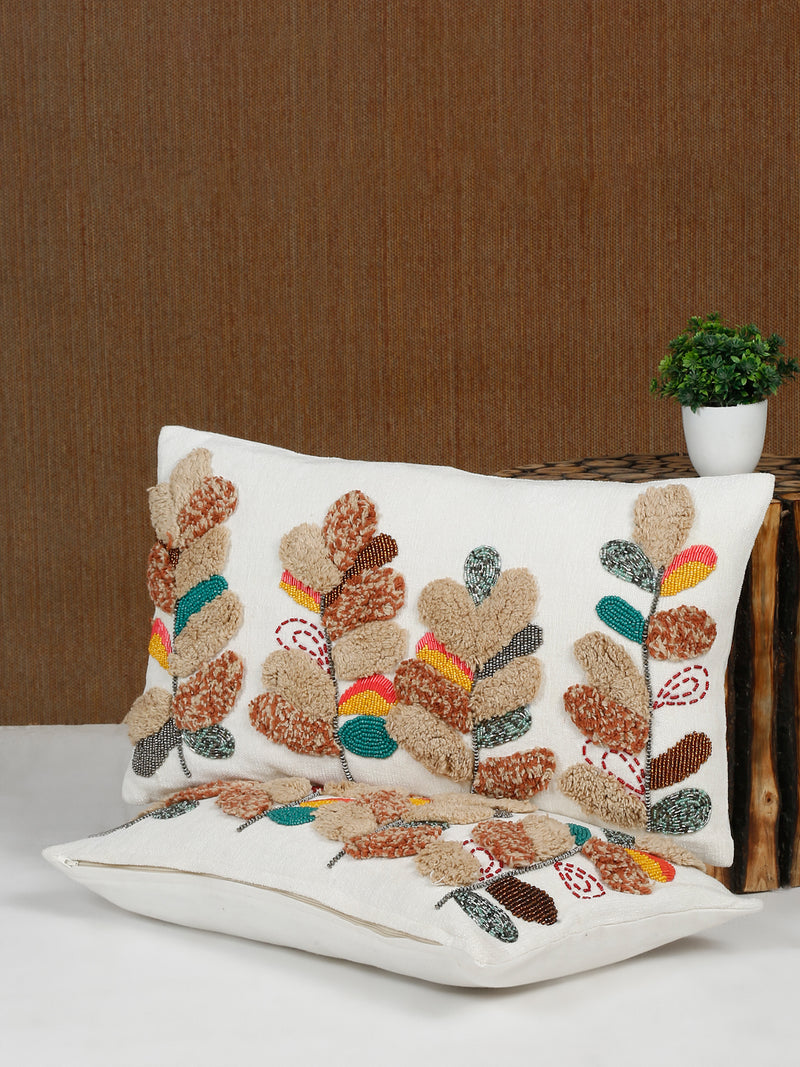 Eyda Multi Chenille Embroidered Cushion Cochr Set of 2