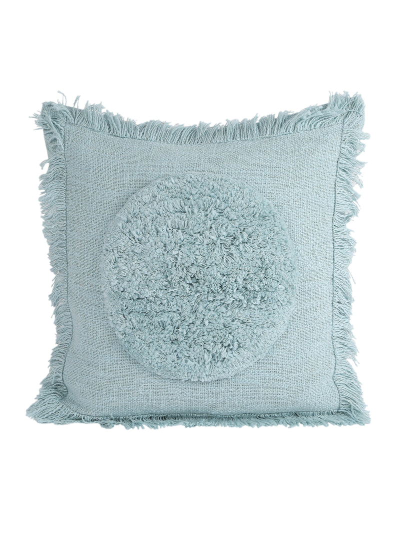 Eyda Premium Cotton Designer Turquoise Cushion Cover Set of 2-18x18 inch