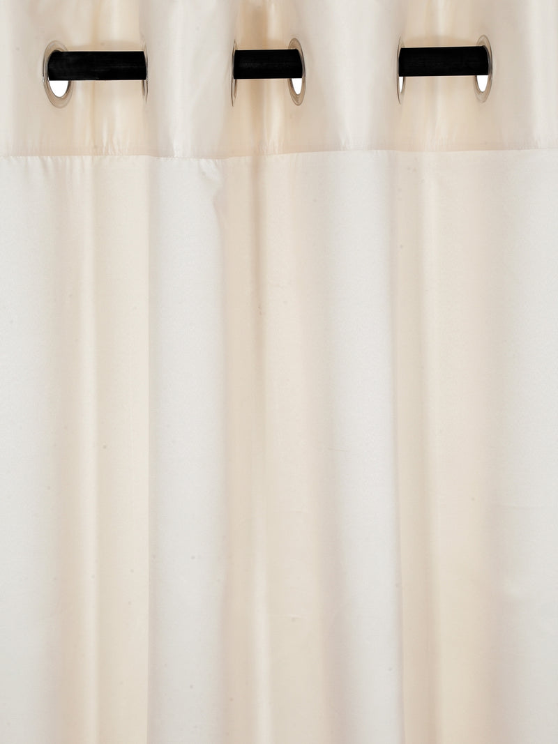 Eyda Ivory Color Premium Semi Blackout Door Curtain- 1 Pc