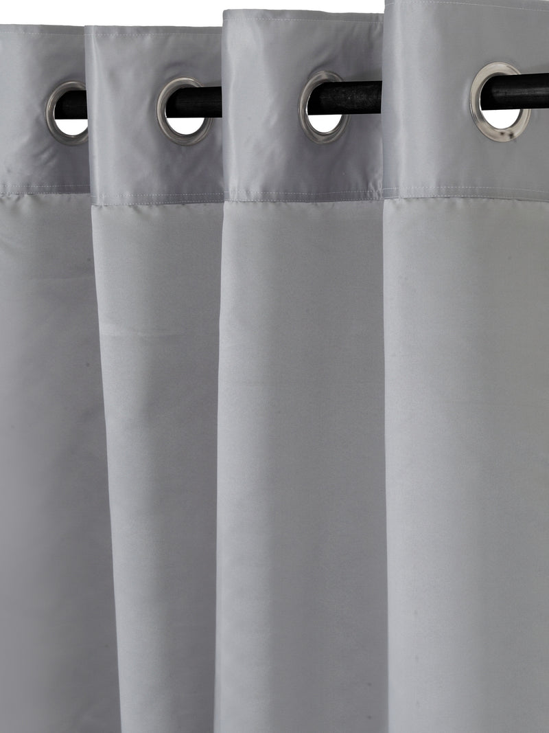 Eyda Grey Color Premium Semi Blackout Door Curtain- 1 Pc