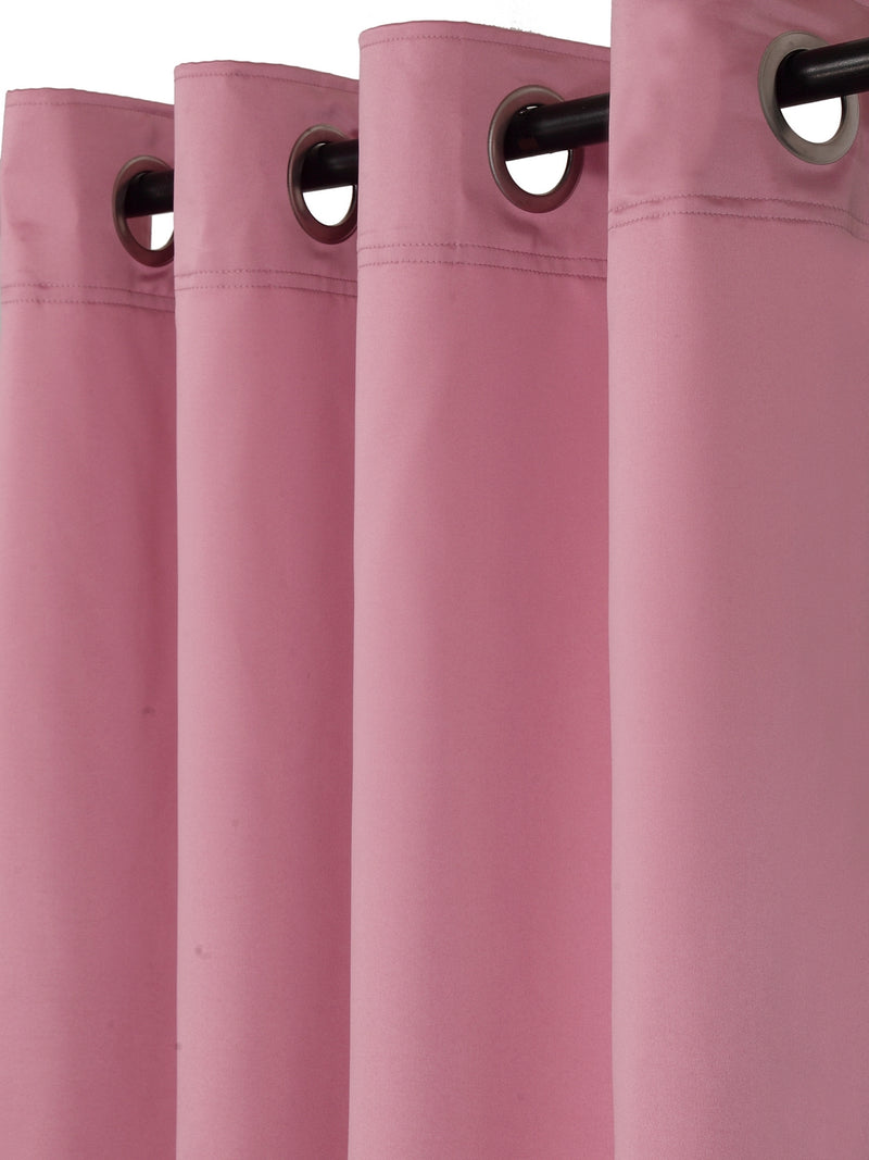 Eyda Pink Color Premium Semi Blackout Long Door Curtain- 1 Pc