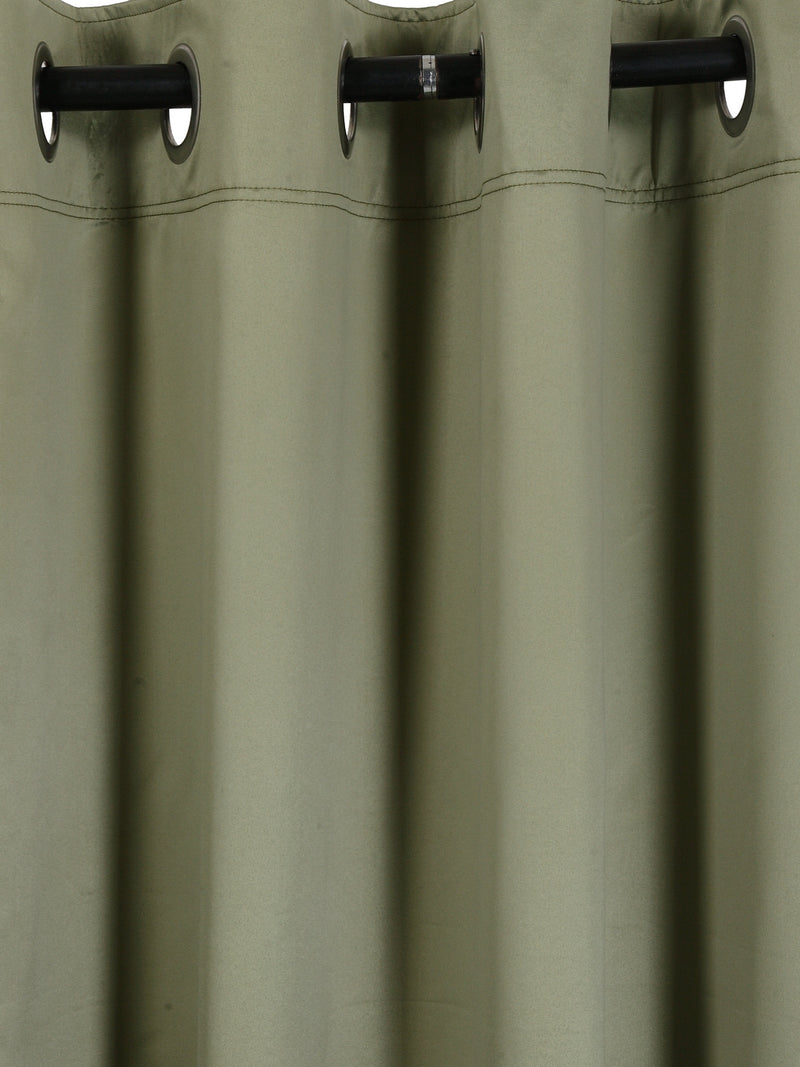 Eyda Green Color Premium Semi Blackout Door Curtain- 1 Pc