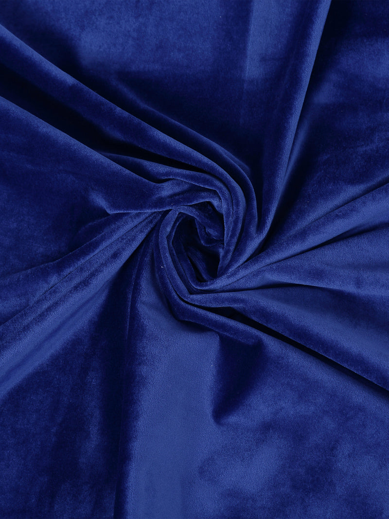 Eyda Premium Velvet Blue Color Eyelet Door Curtain- 1 Pc