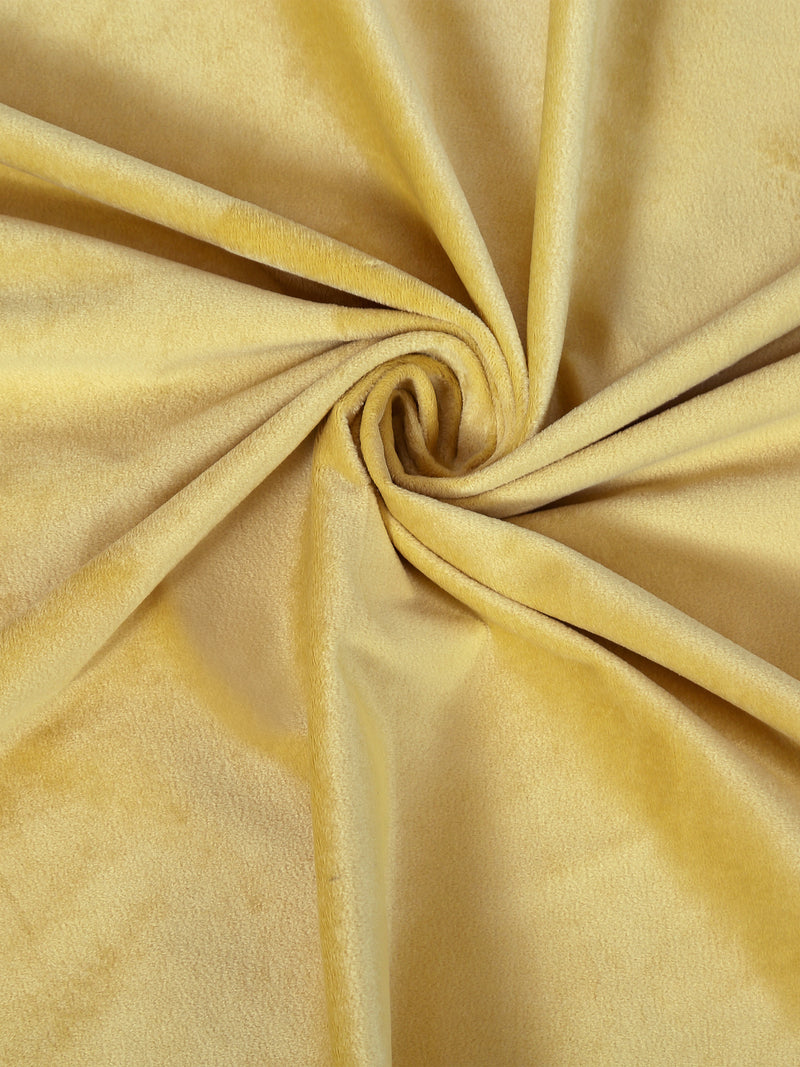 Eyda Premium Velvet Yellow Color Eyelet Door Curtain- 1 Pc