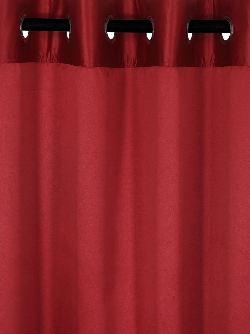 Eyda Maroon Color Premium Semi Blackout Long Door Curtain- 1 Pc