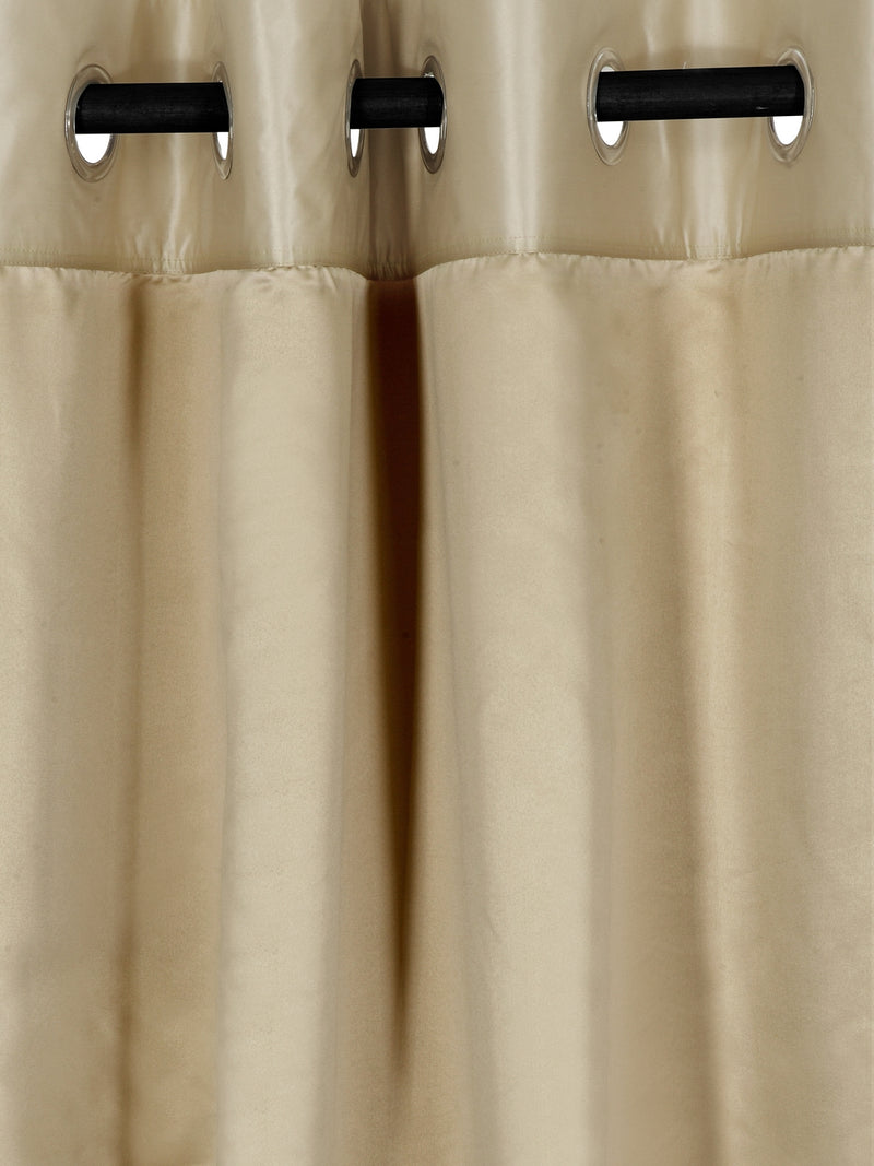 Eyda Gold Color Premium Semi Blackout Long Door Curtain- 1 Pc
