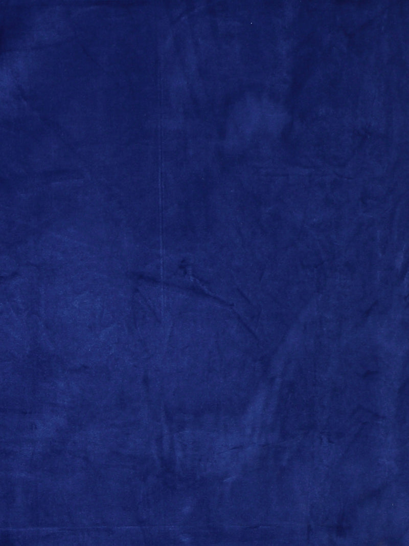 Eyda Premium Velvet Blue Color Eyelet Long Door Curtain- 1 Pc