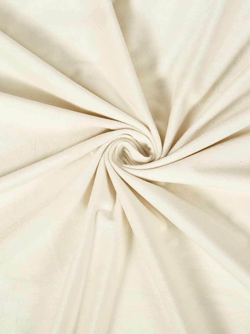 Eyda Premium Velvet Ivory Color Eyelet Long Door Curtain- 1 Pc