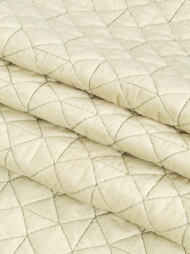 Eyda Cream Color Quilted Table Runner