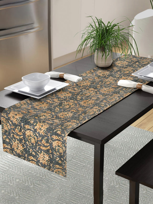 Eyda Hand Block Floral Printed Cotton Table Runner