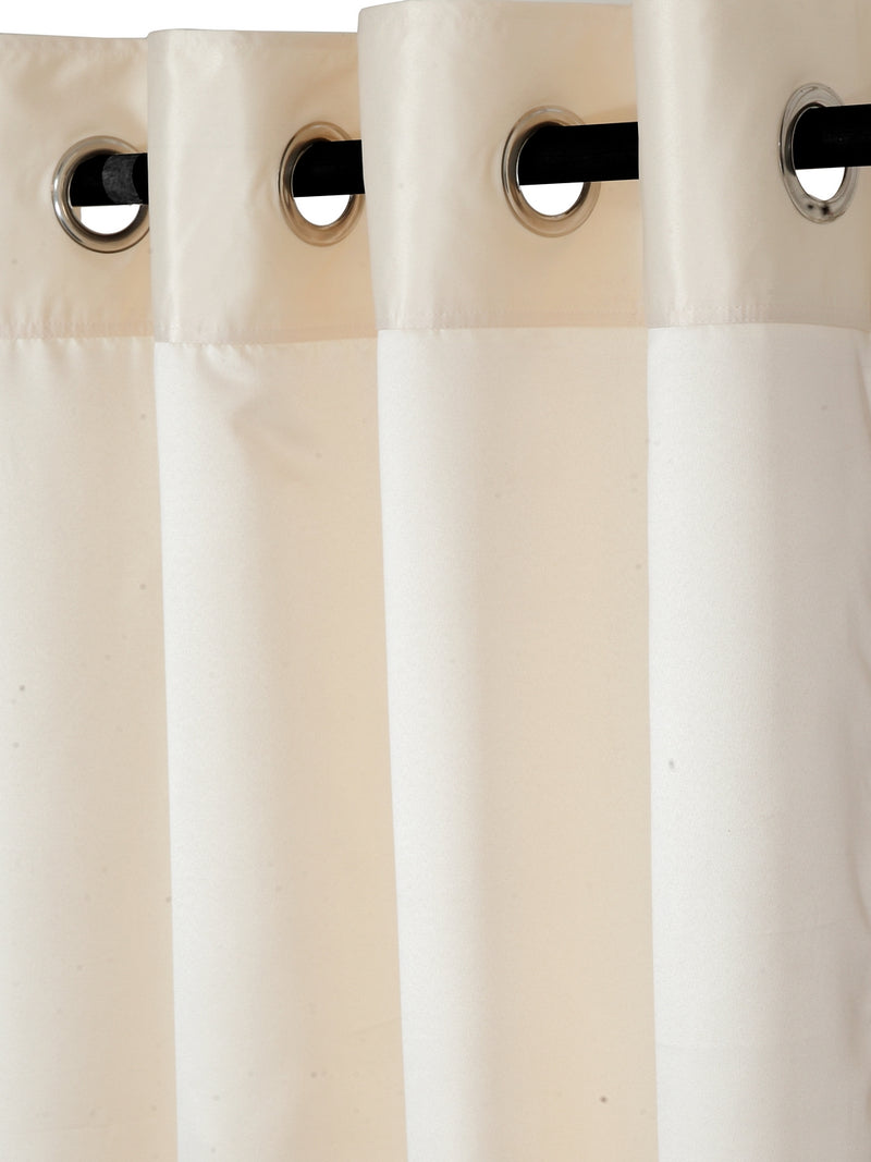 Eyda Ivory Color Premium Semi Blackout Window Curtain- 1 Pc