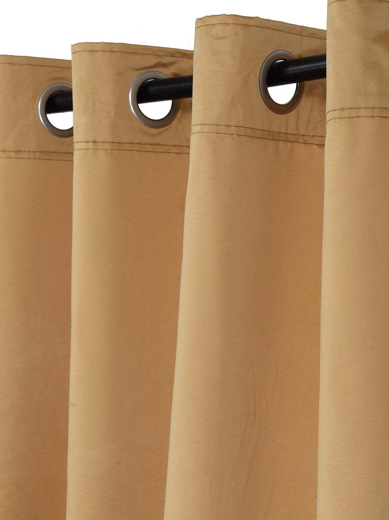 Eyda Mustard Color Premium Semi Blackout Long Door Curtain- 1 Pc