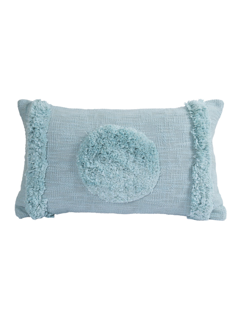 Eyda Set of 2 Cotton Turquoise Cushion Cover 12x20 inch