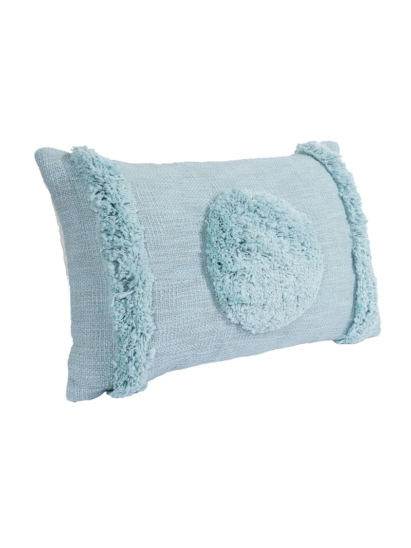 Eyda Set of 2 Cotton Turquoise Cushion Cover 12x20 inch