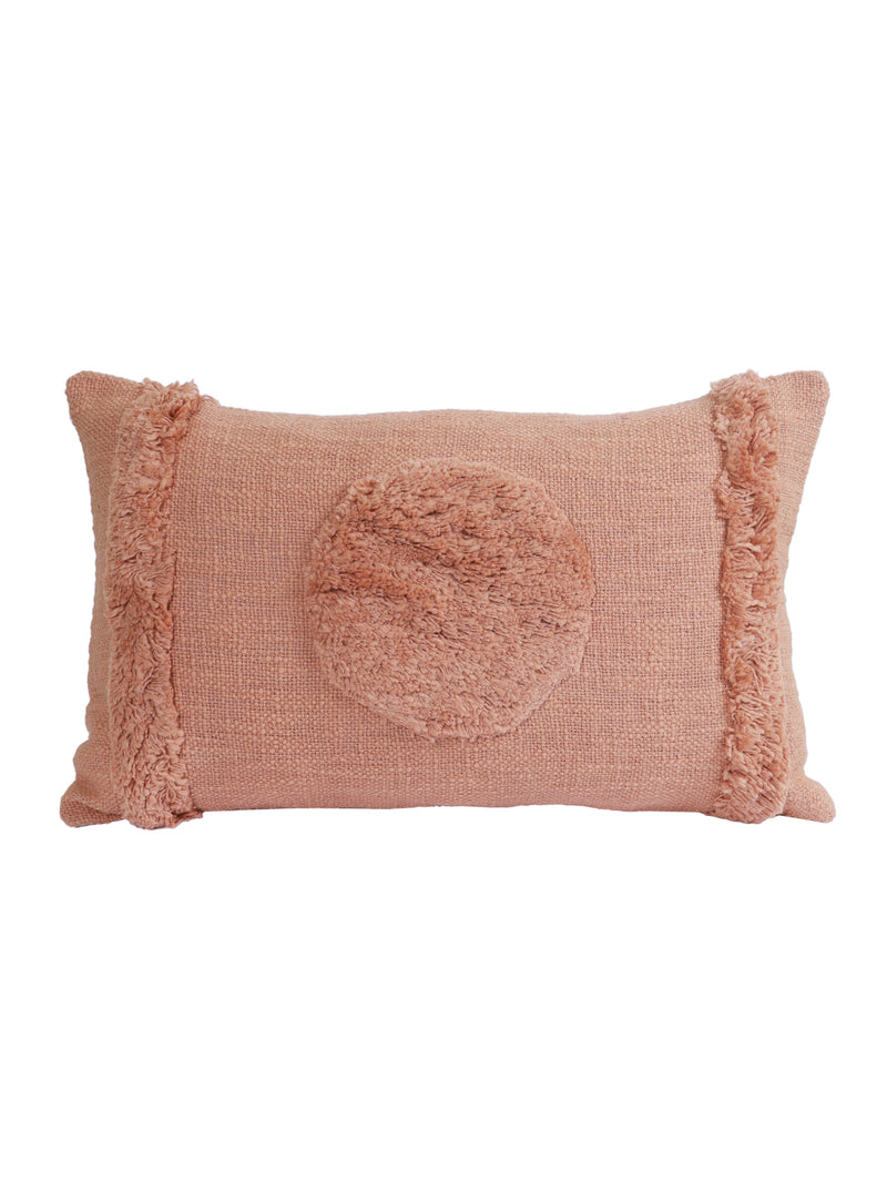 Eyda Set of 2 Cotton Peach Cushion Cover 12x20 inch