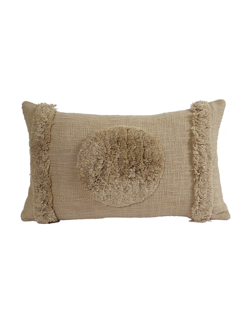 Eyda Set of 2 Cotton Camel Brown Cushion Cover 12x20 inch