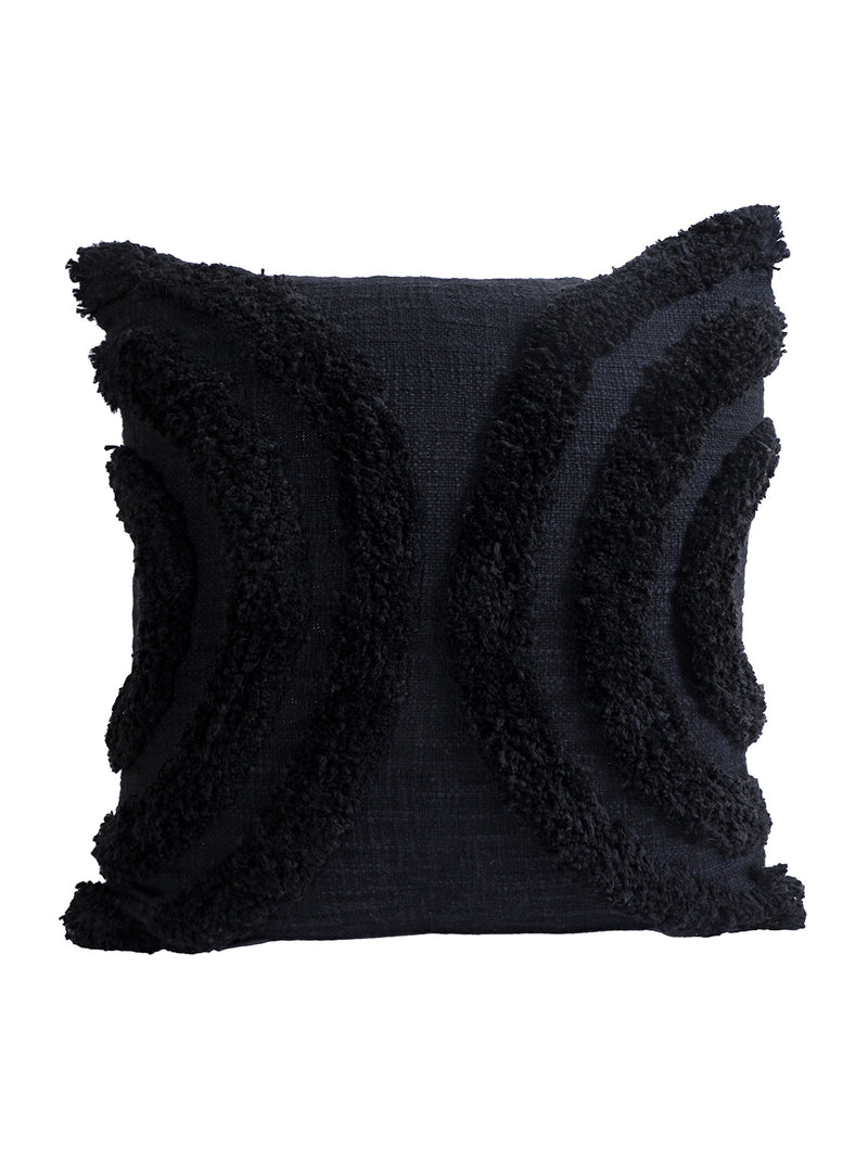 Eyda Set of 2 Cotton Black Cushion Cover 18x18 inch