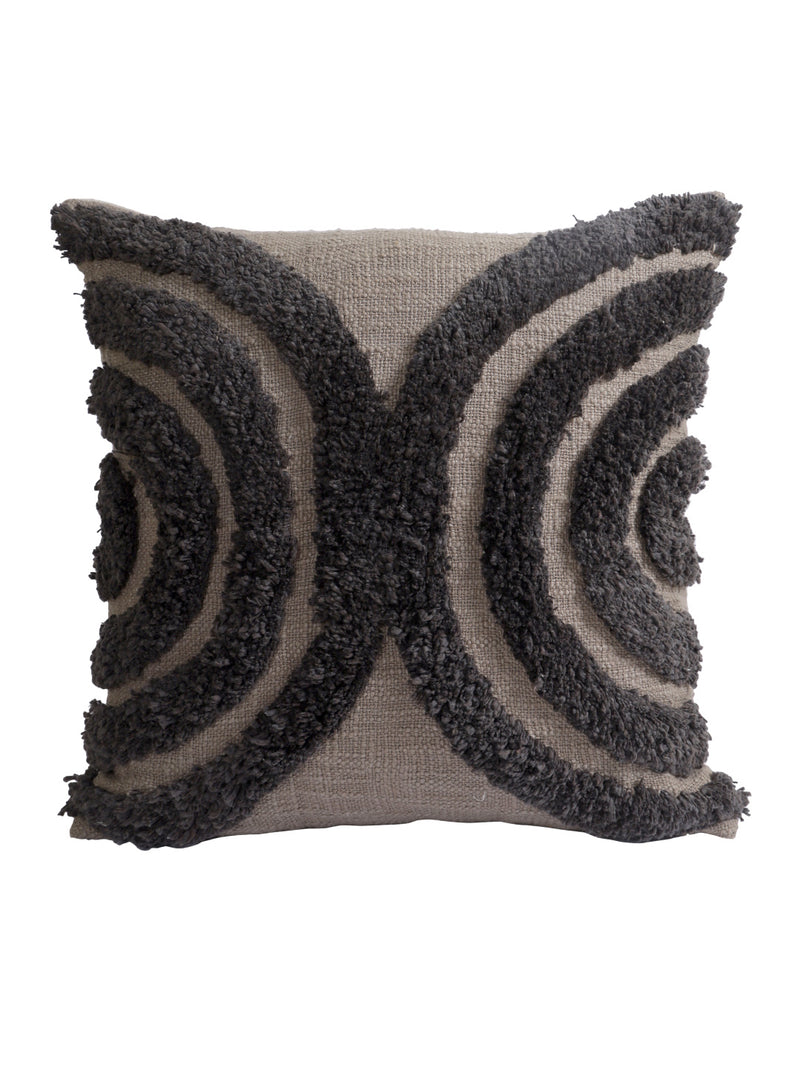 Eyda Set of 2 Cotton Grey Cushion Cover 18x18 inch