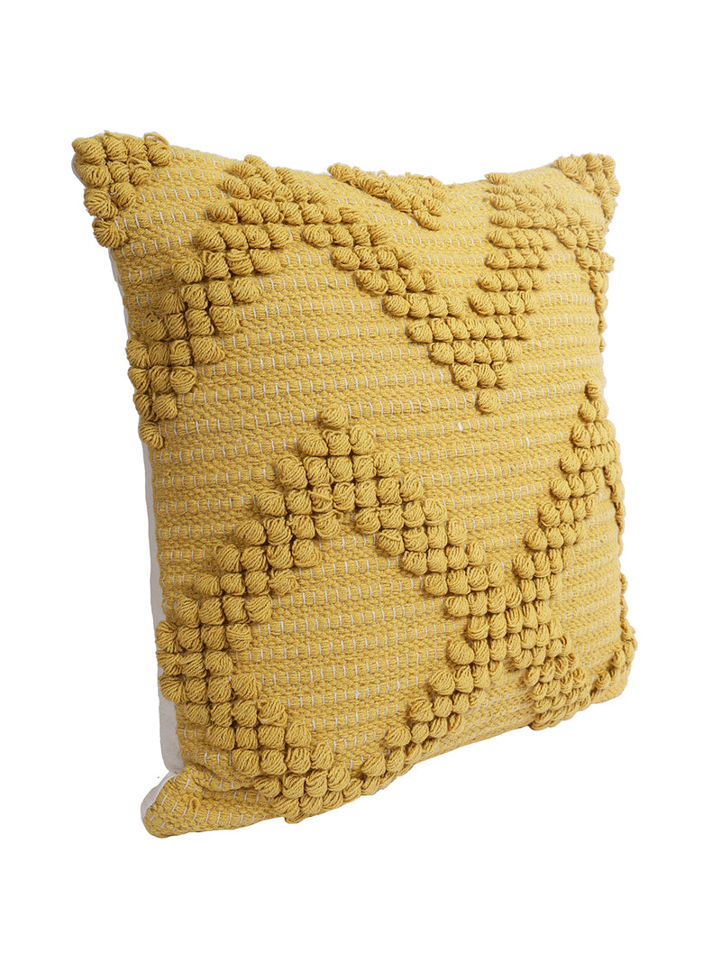 Eyda Set of 2 Cotton Yellow Cushion Cover 18x18 inch