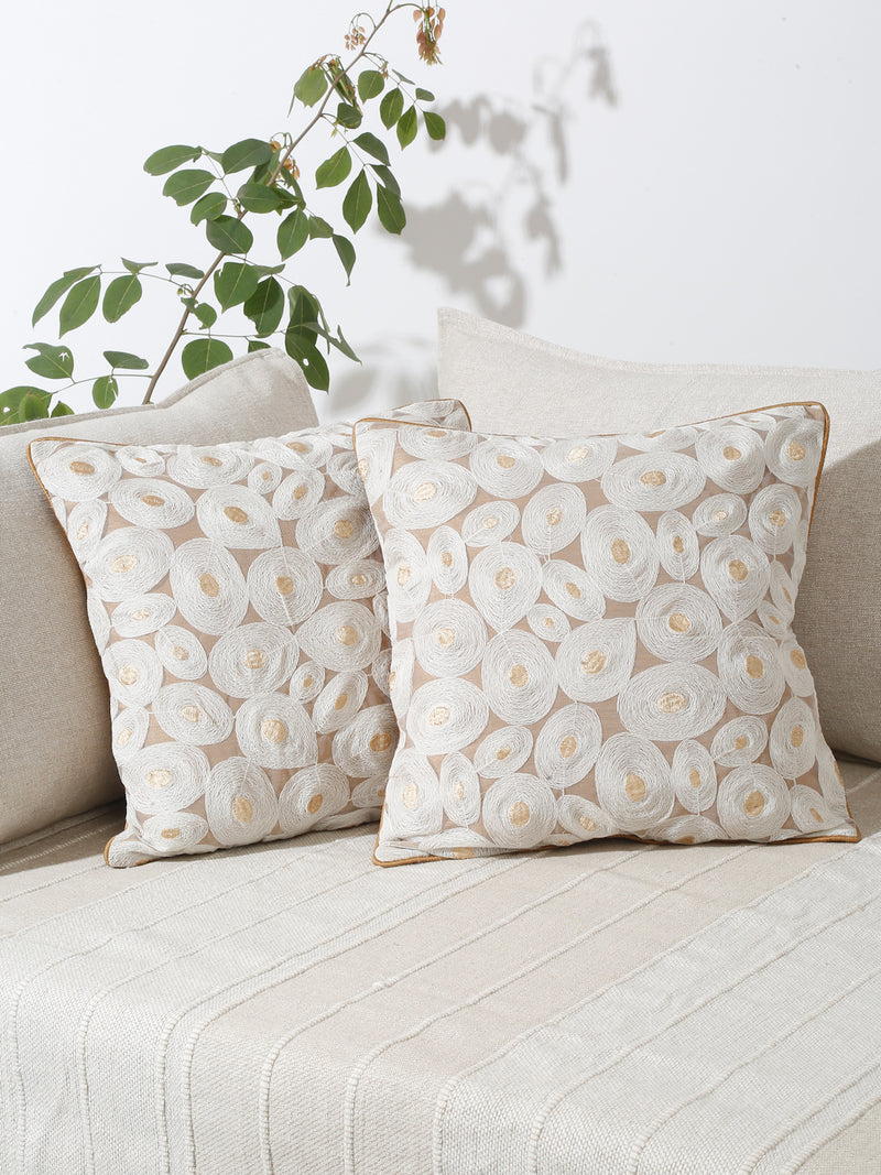 Eyda Set of 2 Embroidered Cushion Covers