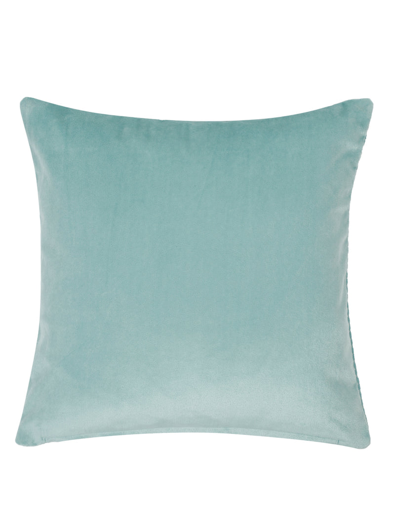 Eyda Auqa Blue Velvet Cushion covers set of 2