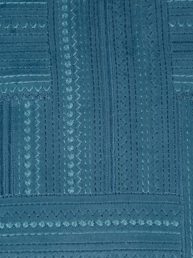 Eyda Blue Velvet Cushion covers set of 2