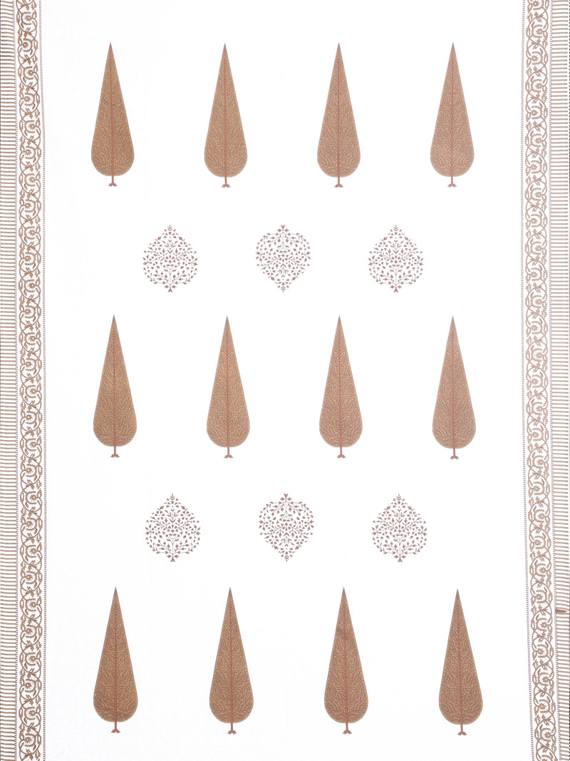 Rajasthan Décor Set of 8 Screen Print White Color Floral Cotton Jaipuri Diwan set