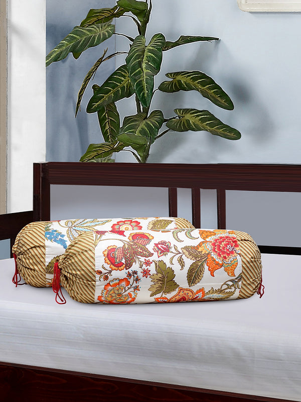 Rajasthan Décor Screen Print Cotton Bolster Covers Set of 2