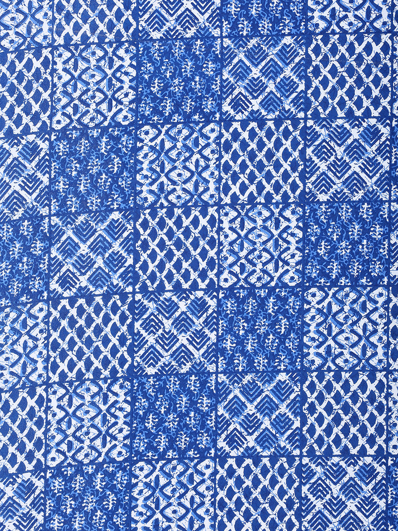 Rajsthan Decor Screen Print Cotton Floral Door Curtain Set of 2 (51x85 Inch)