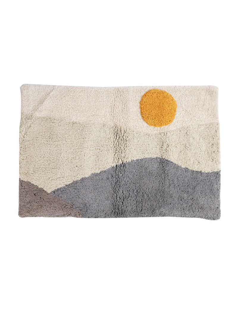 Sun Rising Landscape Bathmat Tufted Cotton Bath Mat