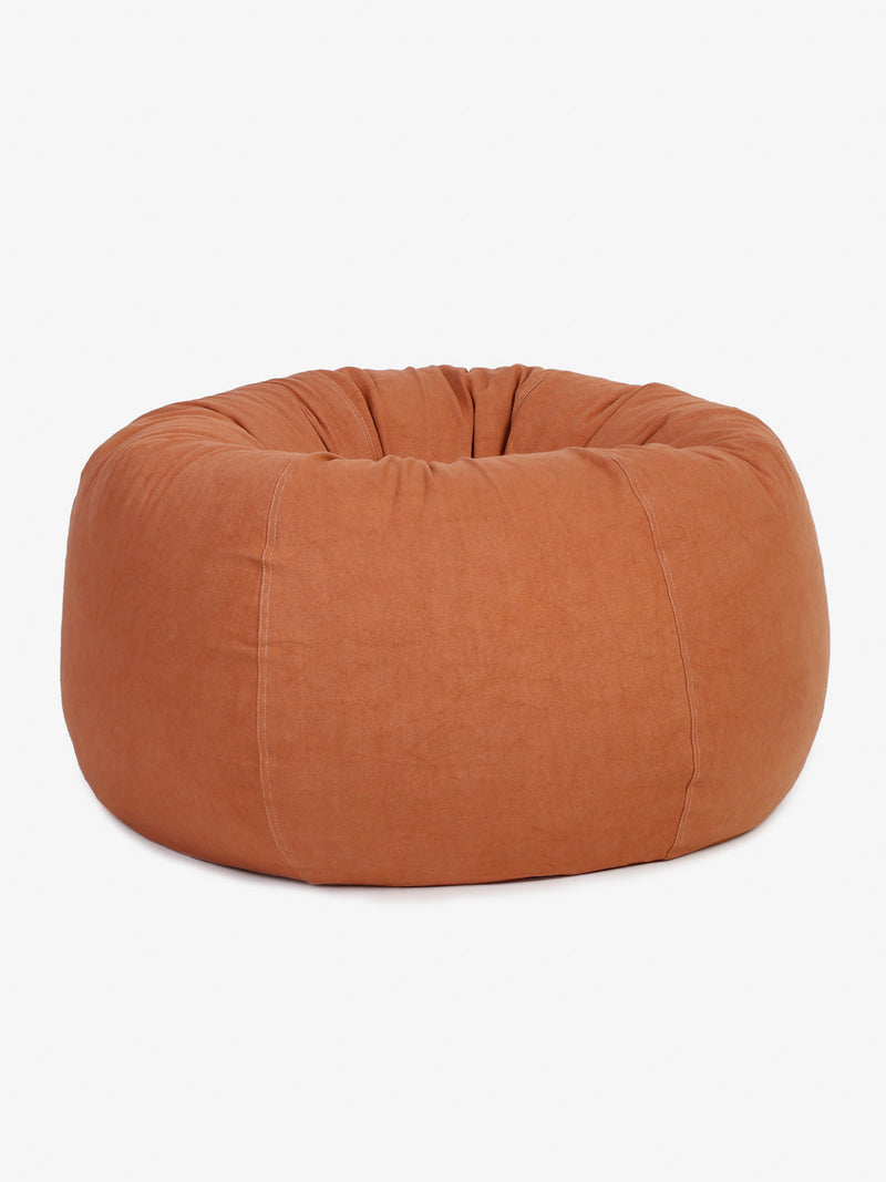Rust Cotton XXL Bean Bag Cover Without Beans